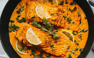 Lemon Herb Salmon in Cream Sauce